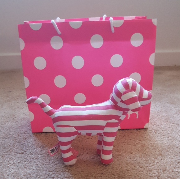 PINK Victoria's Secret Other - PINK Victoria's Secret White Pink Striped Dog
